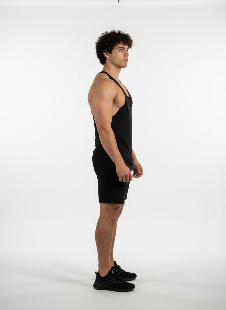 Mix Fit Black Tank Top