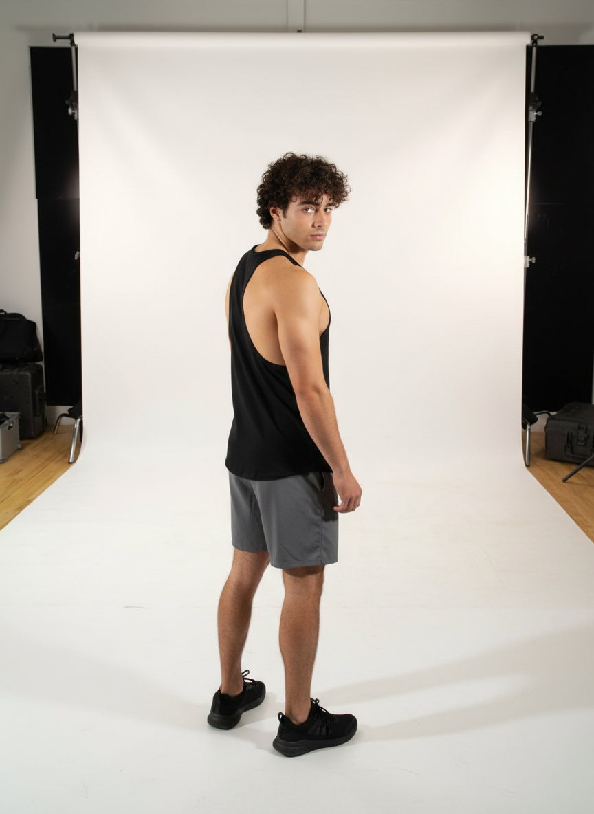 Mix Fit Black Tank Top