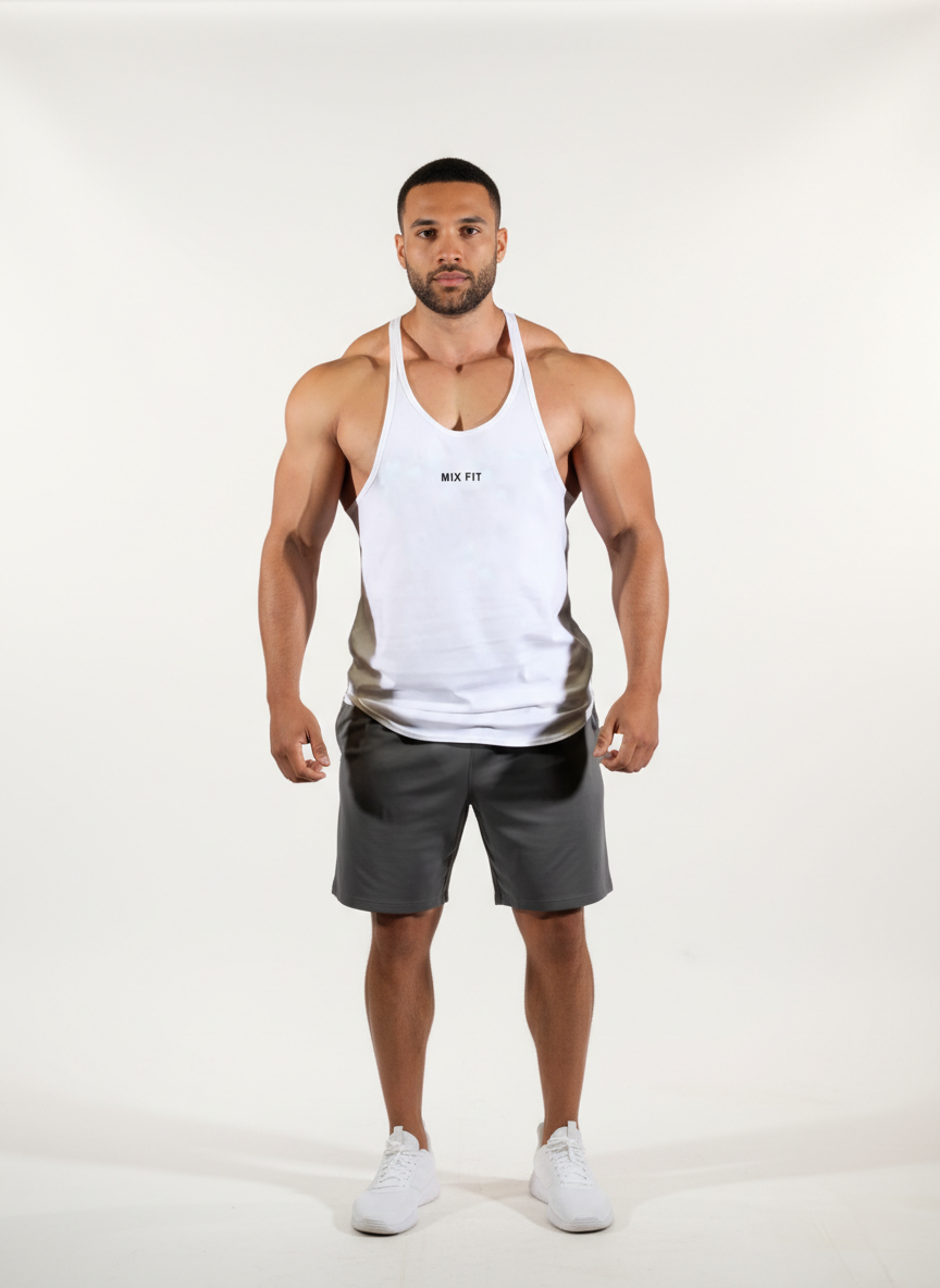 Mix Fit White Tank Top