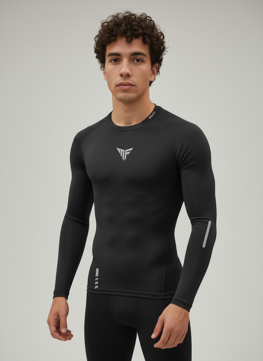 Long Sleeve (Black) Compression T-Shirt