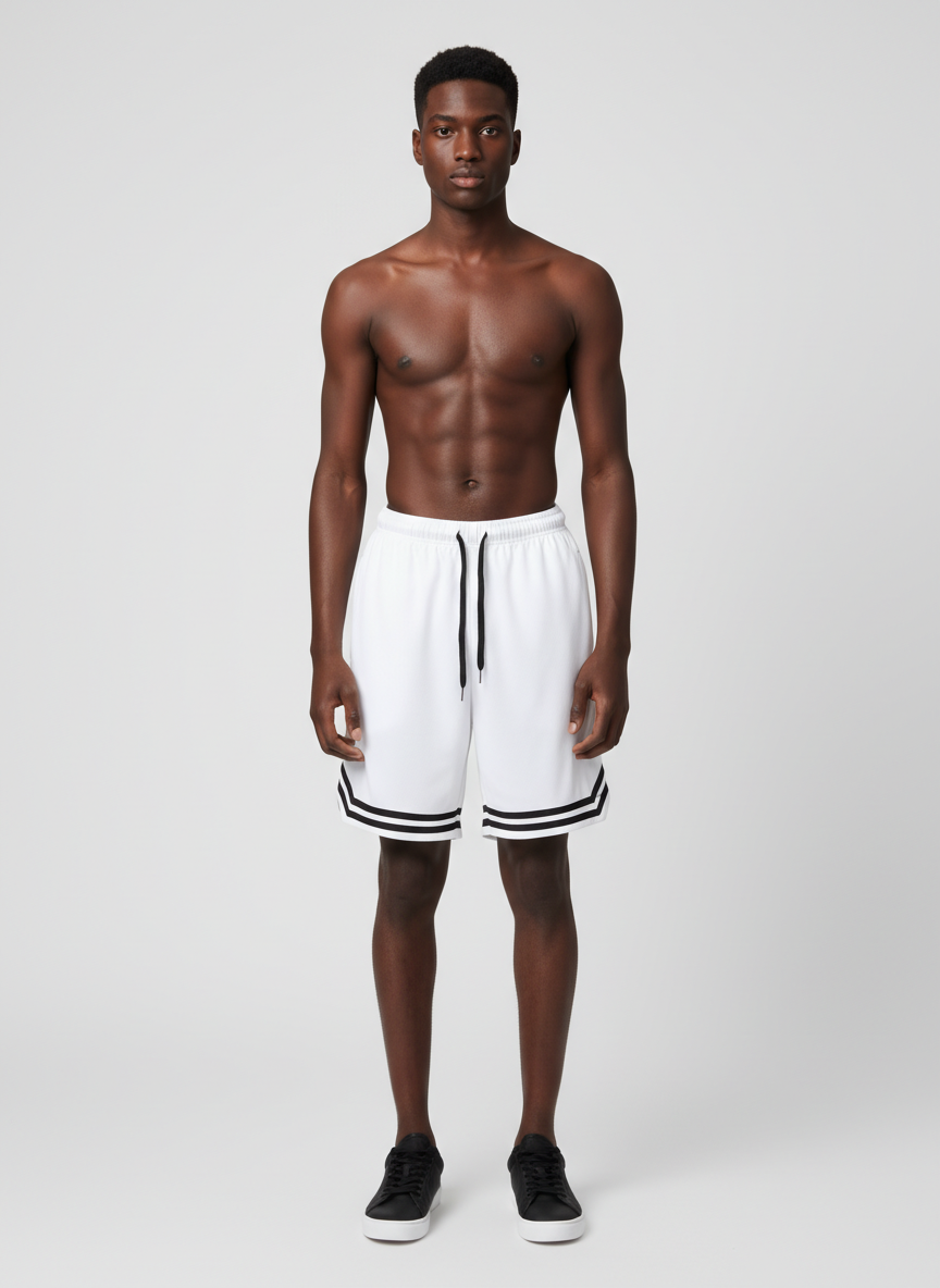Basketball White Short