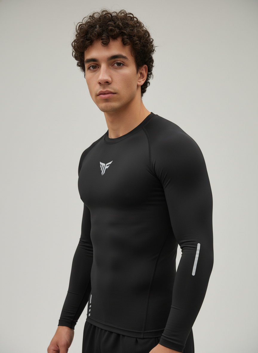 Long Sleeve (Black) Compression T-Shirt