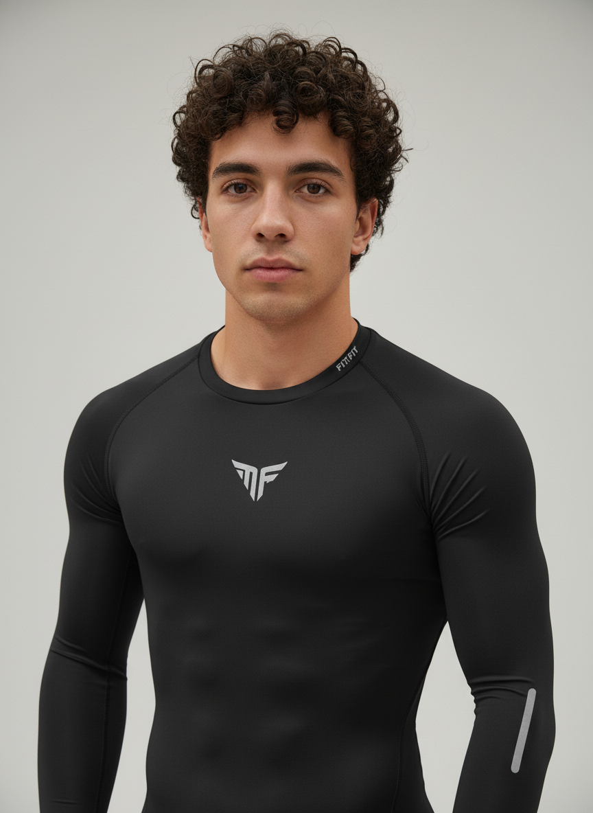 Long Sleeve (Black) Compression T-Shirt