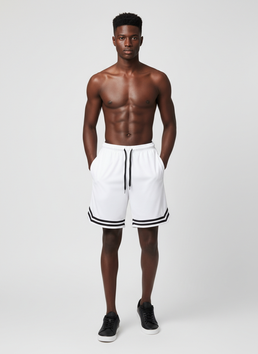 Basketball White Short