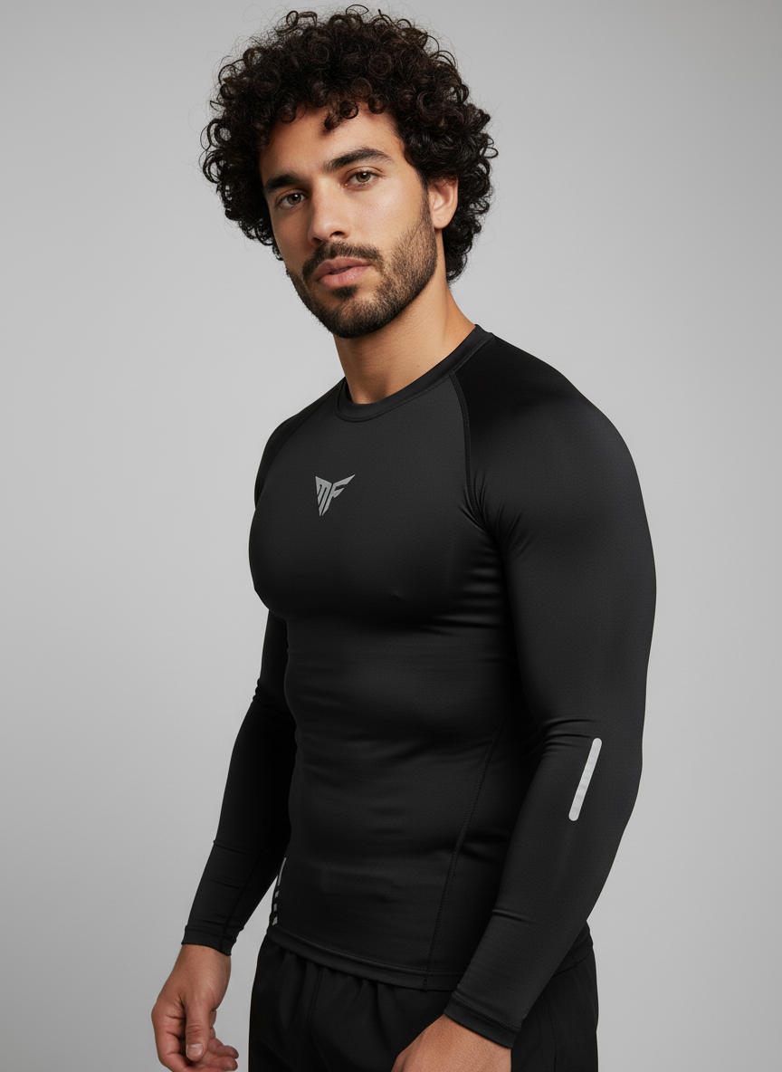 Long Sleeve (Black) Compression T-Shirt